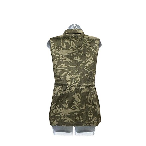 Decree Green Camouflage Cargo Pocket Zip Front Vest Size M - Picture 4 of 6